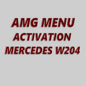 Activation AMG Menu Mercedes W204