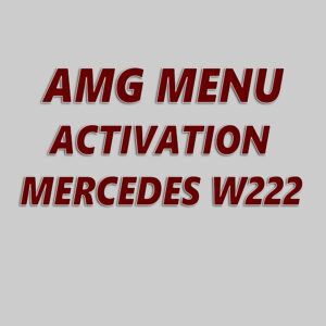 Activation AMG Menu Mercedes W222