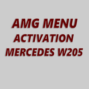 Activation AMG Menu Mercedes W205