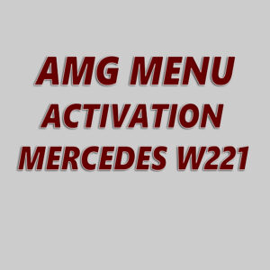 Activation AMG Menu Mercedes W221