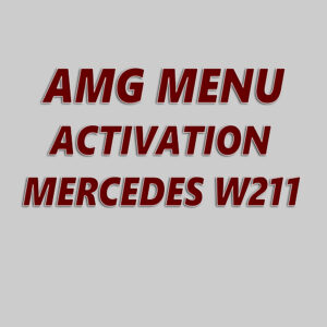 Activation AMG Menu Mercedes W211