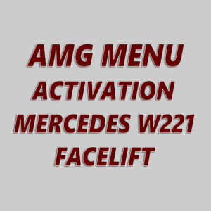Activation AMG Menu Mercedes W221 Facelift